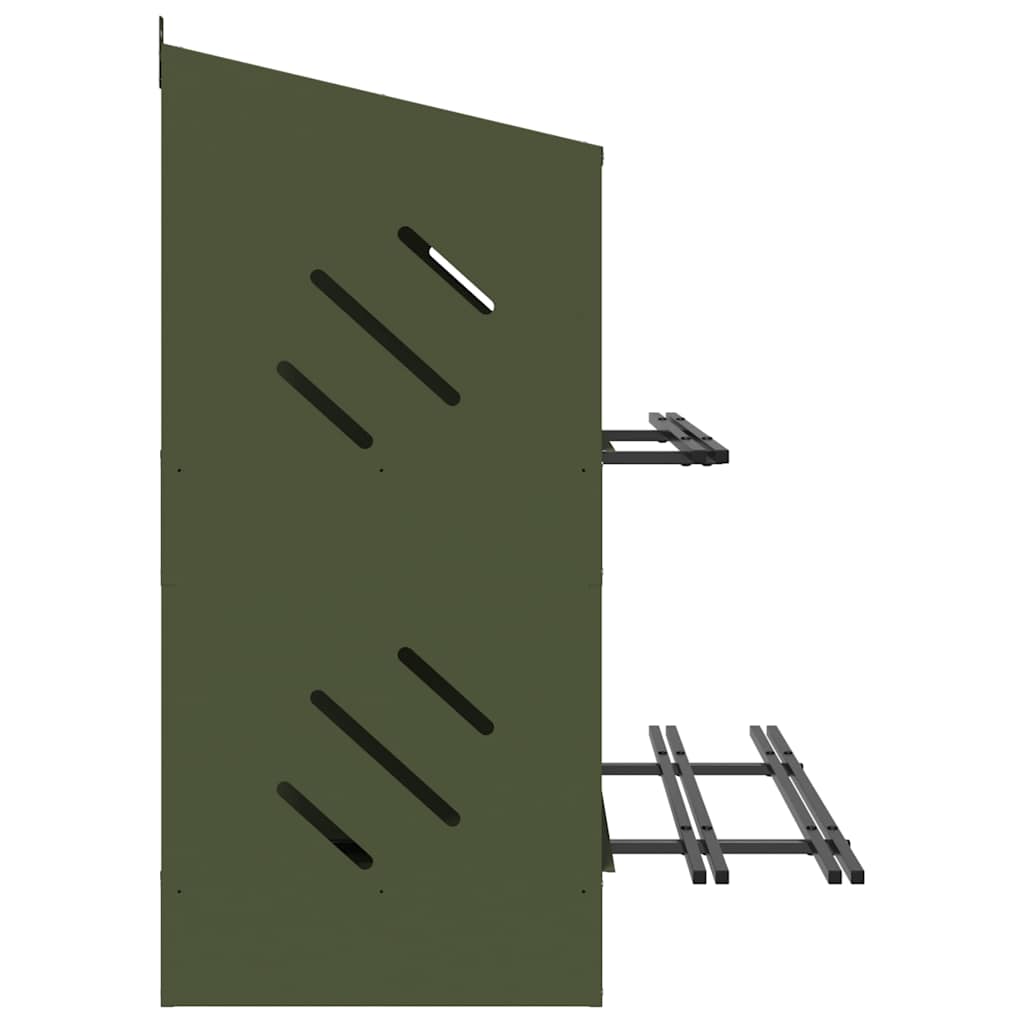 vidaXL Κουτί φωλιάσματος κοτόπουλου 8διαμερίσματα Ελαιοπράσινο μέταλλο