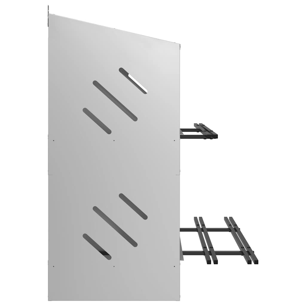 vidaXL Κουτί φωλιάς κοτόπουλου με 8 θήκες γαλβανισμένο ασήμι μέταλλο