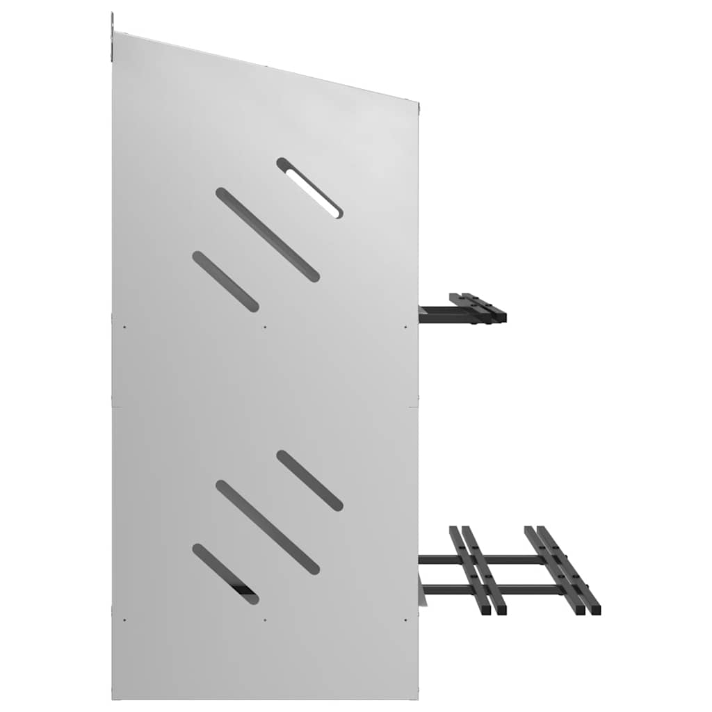 vidaXL Κουτί φωλιάς κοτόπουλου με 6 θήκες γαλβανισμένο ασήμι μέταλλο