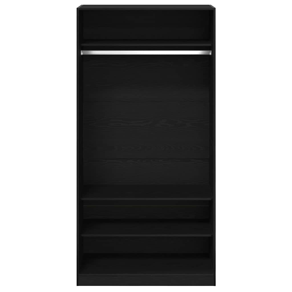 vidaXL Ντουλάπι Μαύρη δρυς 100 x 50 x 200 εκ. Επεξεργασμένο ξύλο