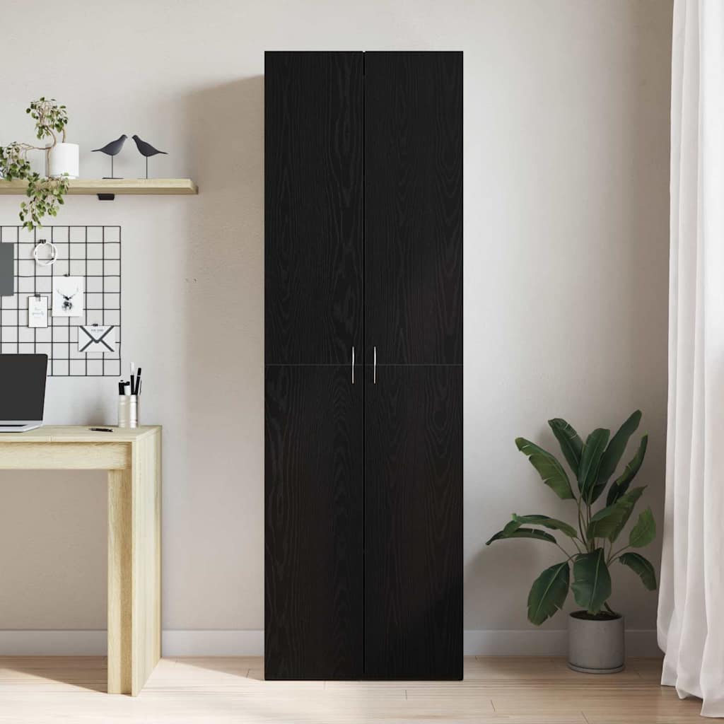 vidaXL Γραφείο Ντουλάπι Μαύρη Οξυά 60 x 32 x 190 cm Επεξεργασμένο ξύλο