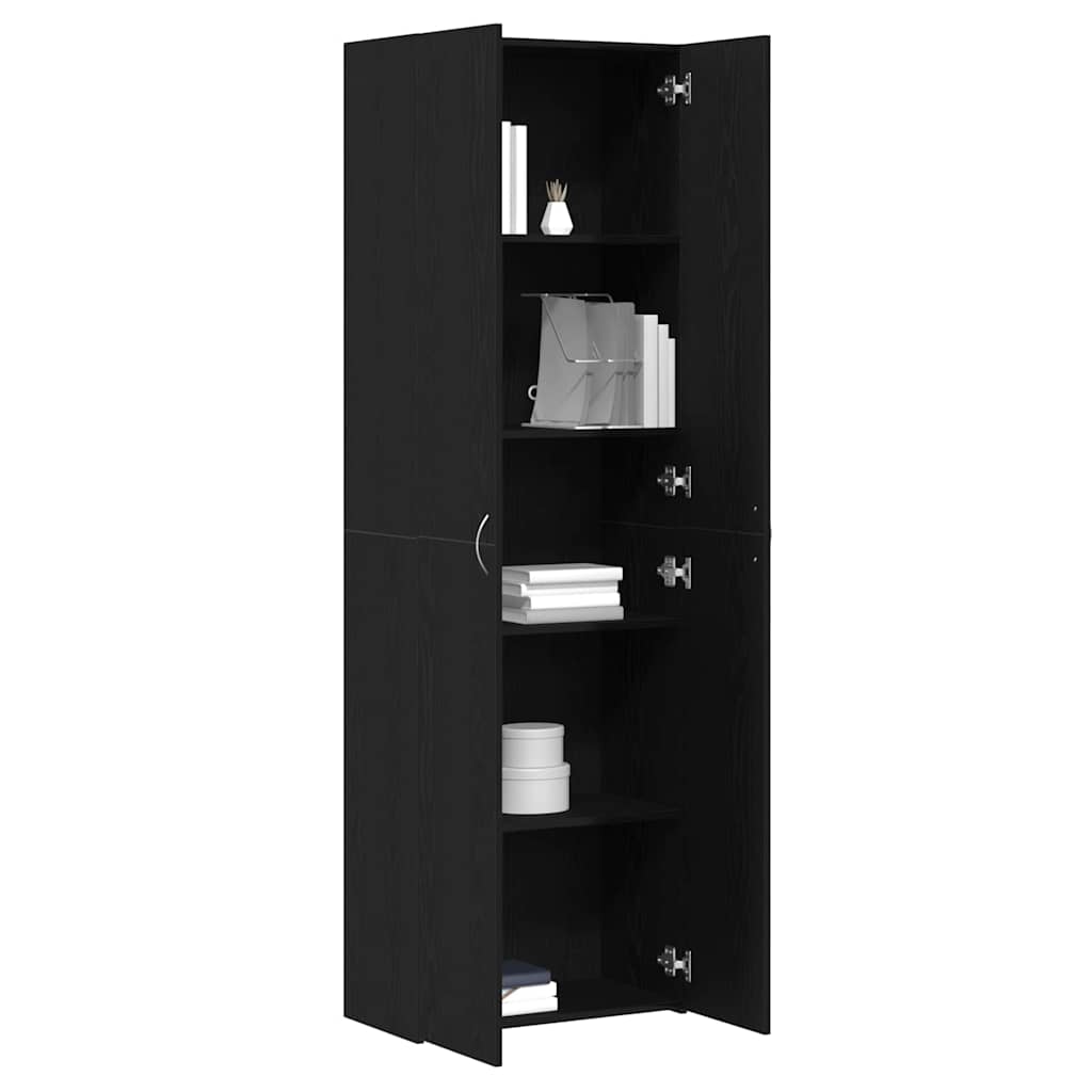 vidaXL Γραφείο Ντουλάπι Μαύρη Οξυά 60 x 32 x 190 cm Επεξεργασμένο ξύλο