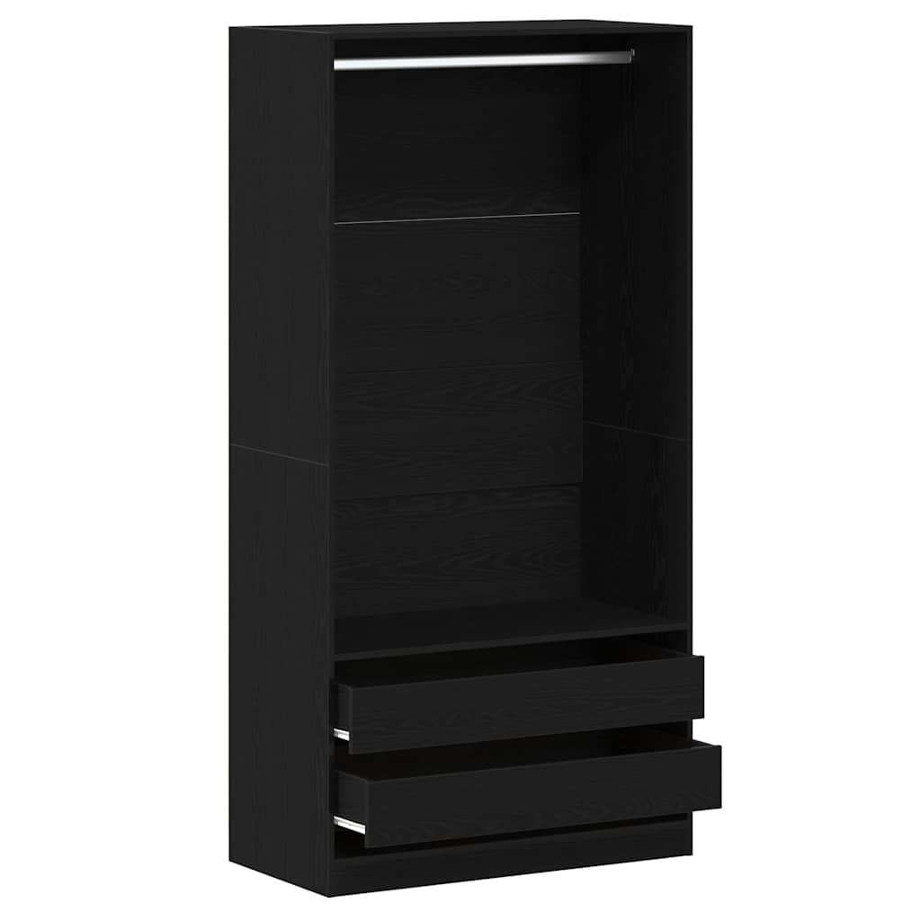 vidaXL Ντουλάπι Μαύρη δρυς 100 x 50 x 200 εκ. Επεξεργασμένο ξύλο