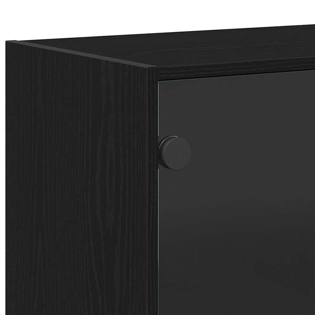 vidaXL Μπουφέ Μαύρο Δρυς 102x37x75,5 εκ Κατασκευασμένο Ξύλο