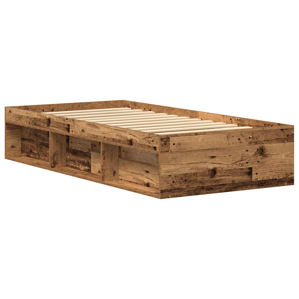 vidaXL Πλαίσιο κρεβατιού χωρίς στρώμα 75x190 εκ. Επεξεργασμένο Ξύλο