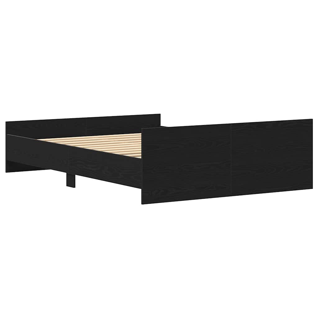 vidaXL Πλαίσιο Κρεβατιού Χωρ. Στρώμα Μαύρη βελανιδιά 120x200 εκ.