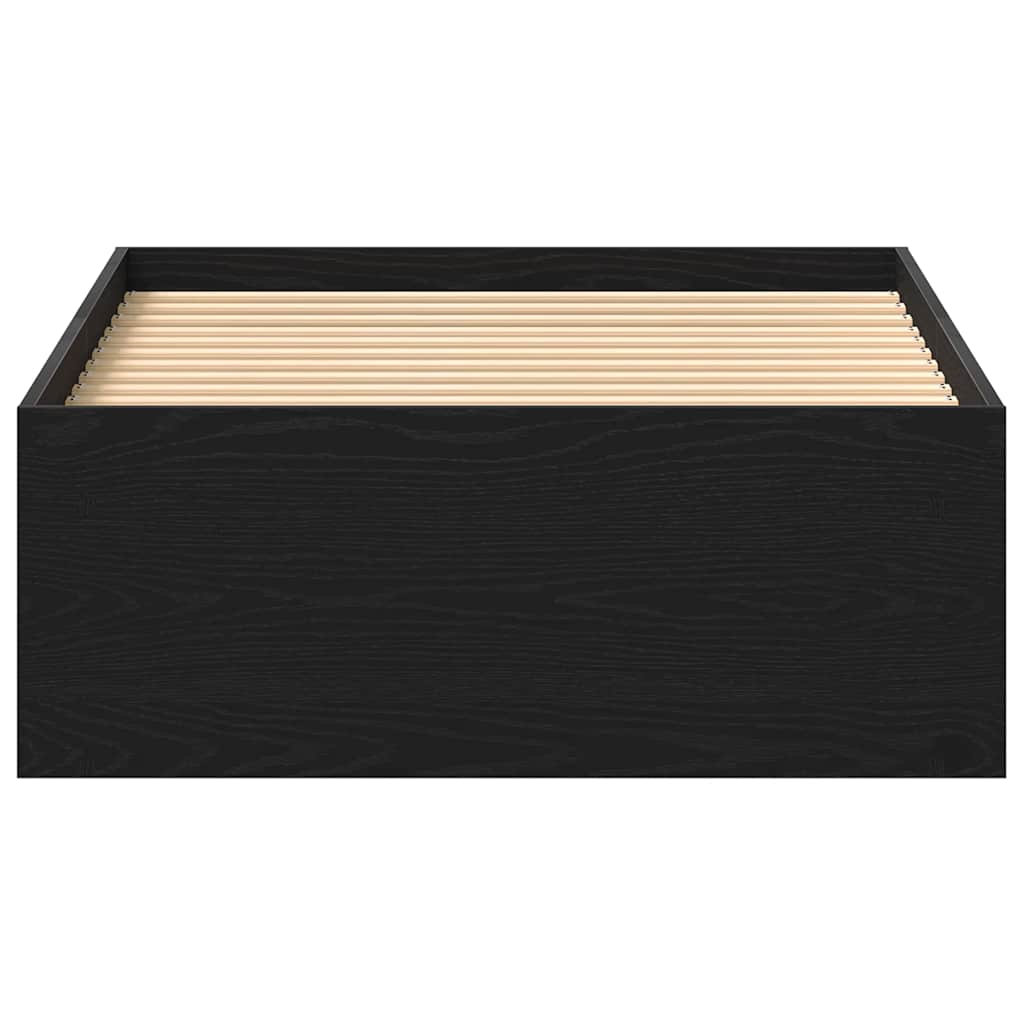 vidaXL Πλαίσιο Κρεβατιού Μαύρη Δρυς 100x200 εκ. Επεξεργασμένο Ξύλο