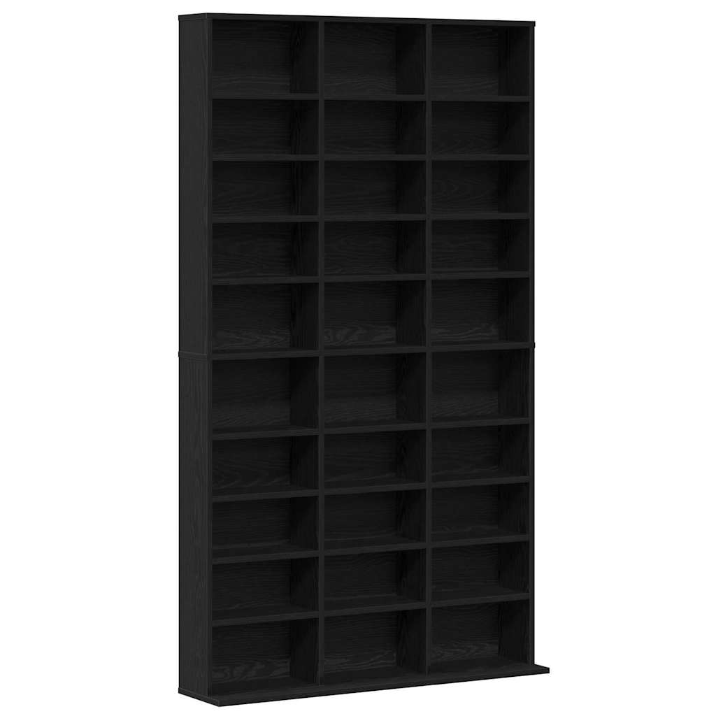 vidaXL Ντουλάπι CD Μαύρη δρυς 101 x 23 x 177.5 εκ Επεξεργασμένο ξύλο