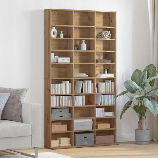 vidaXL Ντουλάπι CD artisan δρυς 101 x 23 x 177.5 εκ Επεξεργασμένο ξύλο