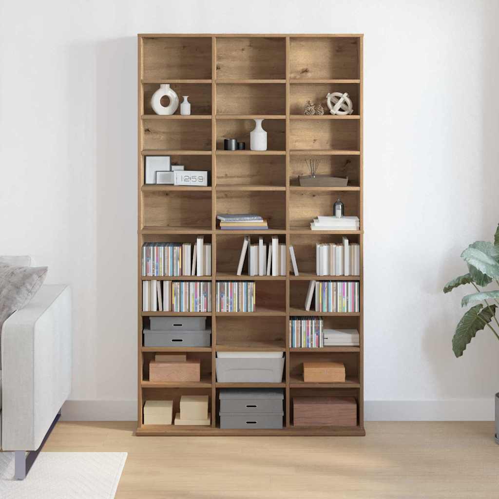 vidaXL Ντουλάπι CD artisan δρυς 101 x 23 x 177.5 εκ Επεξεργασμένο ξύλο