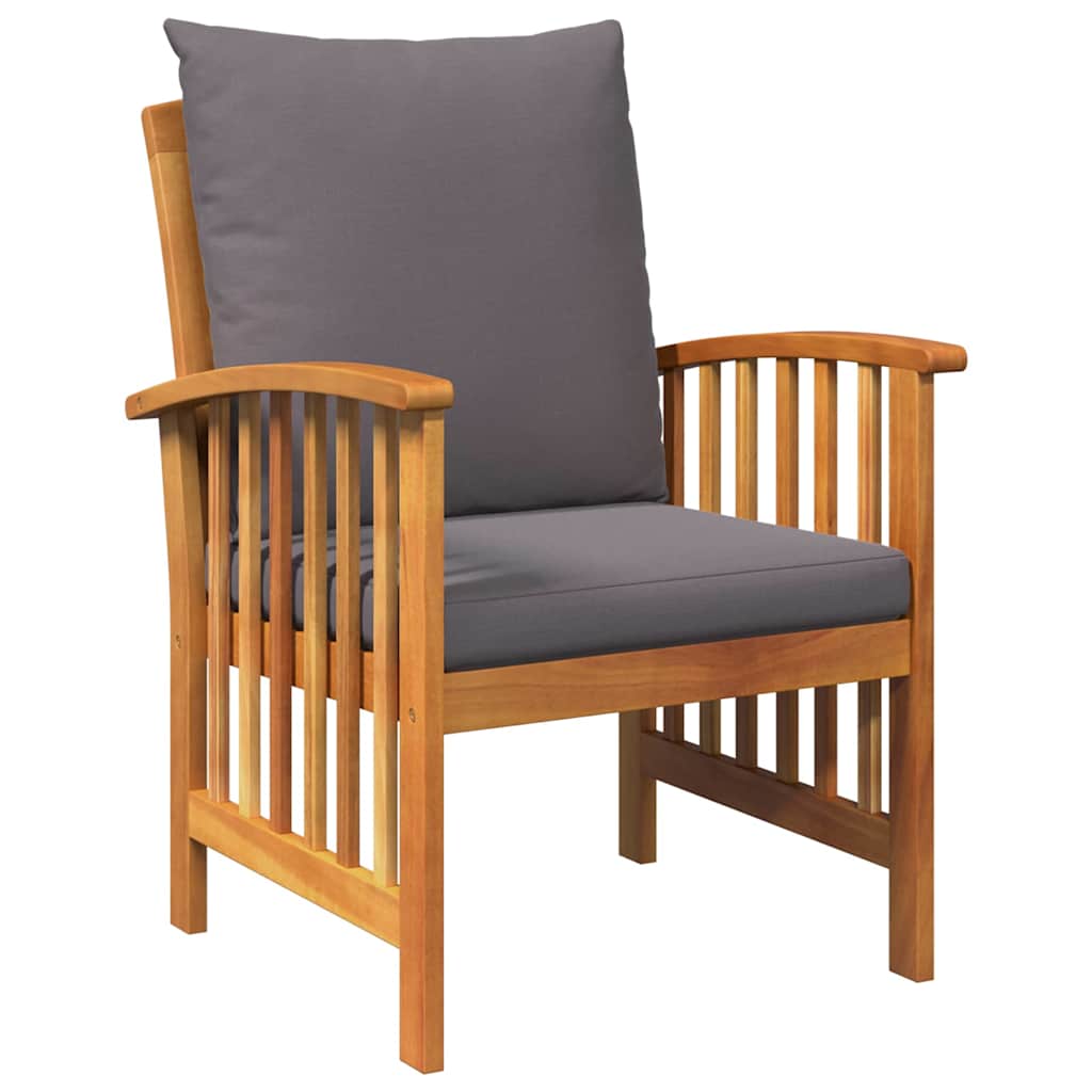 Σετ Κήπου 3 Τεμαχίων vidaXL με Μαξιλάρια από Στερεό Ξύλο Ακακίας