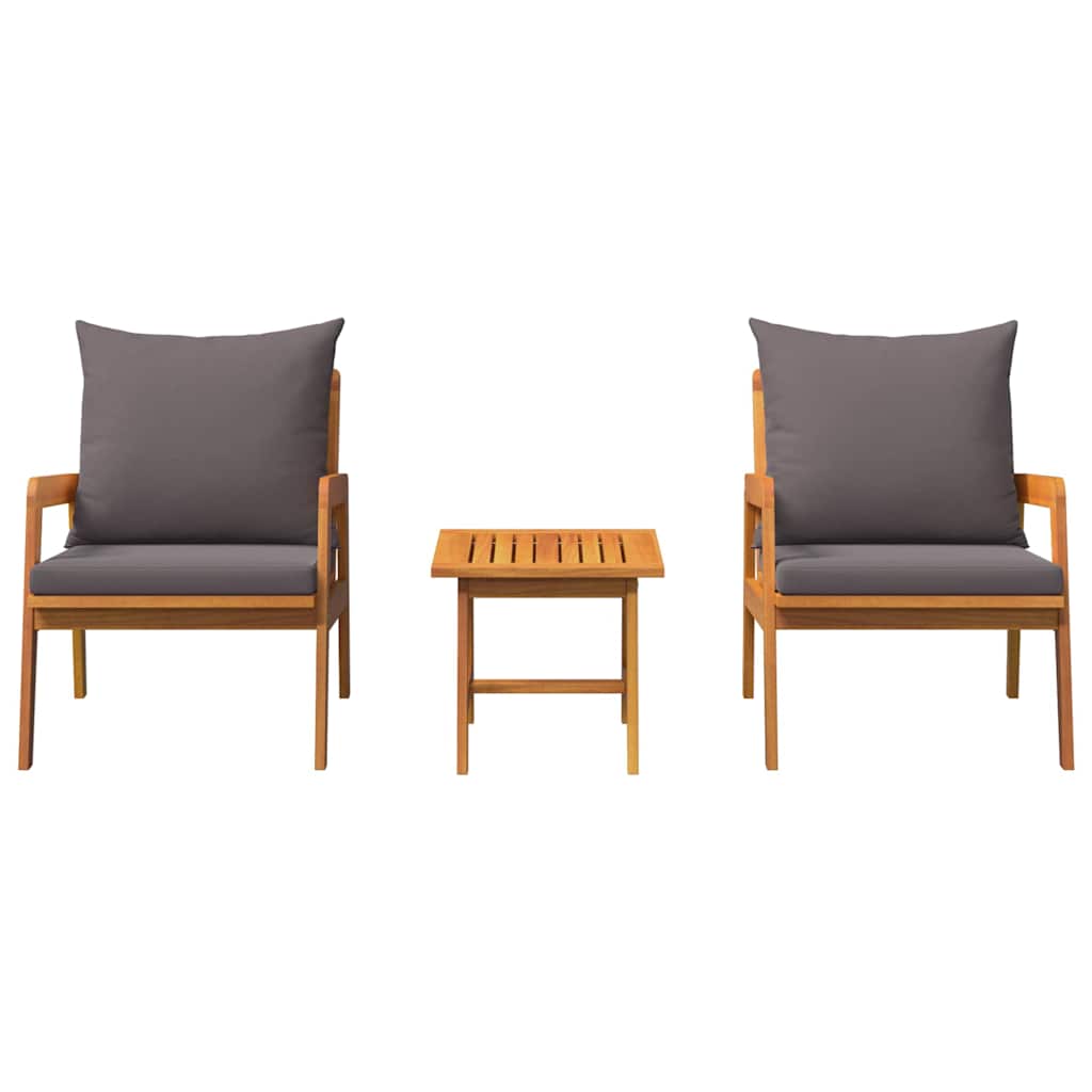 vidaXL Σετ μπιστρό Καφέ 45 x 45 x 38 εκ. Μασίφ ξύλο ακακίας