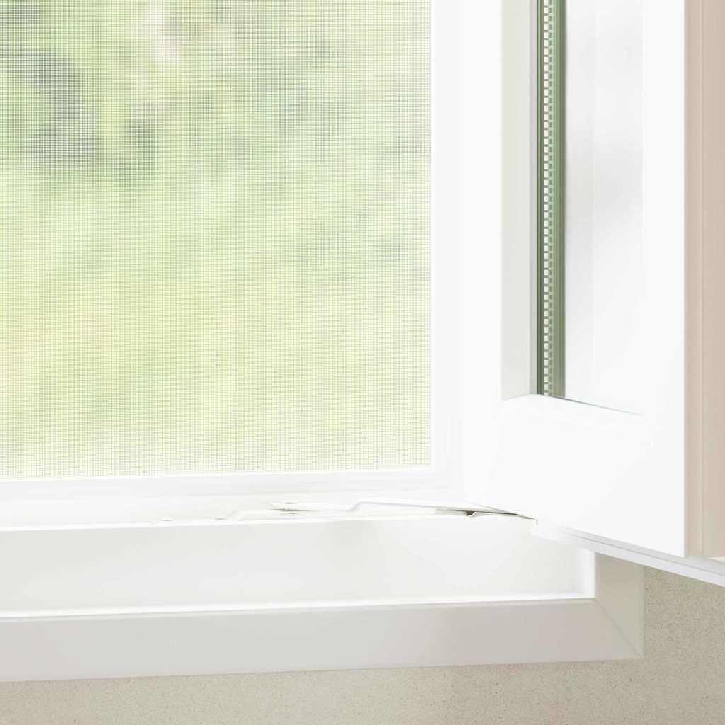 vidaXL Σίτα εντόμων Λευκό 112 x 1000 cm Ατσάλι