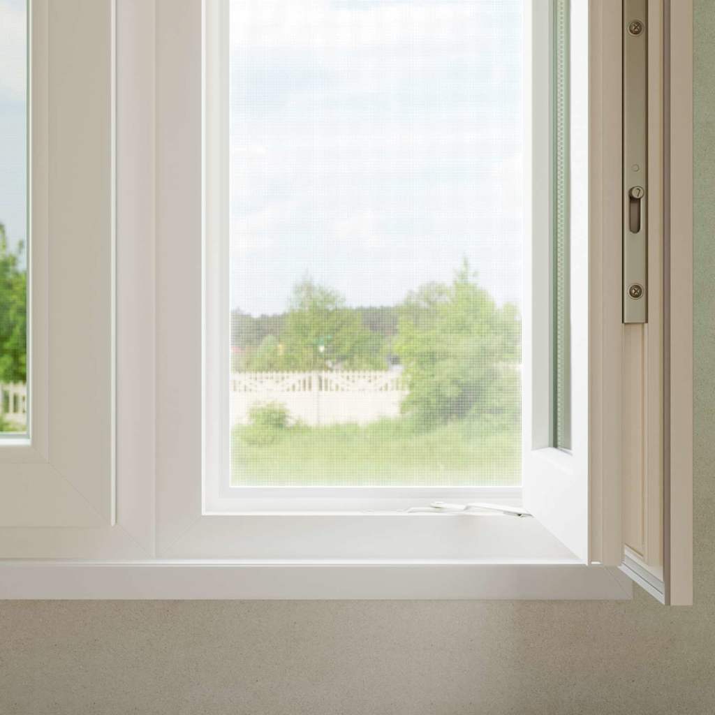 vidaXL Σίτα εντόμων Λευκό 112 x 1000 cm Ατσάλι