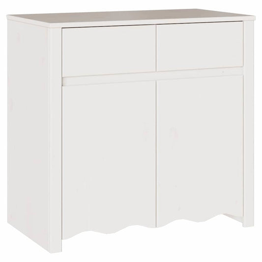 vidaXL Πλάτη "DRAMMEN" Λευκό 79x43x75,5 εκ. Στερεό Ξύλο Πεύκου