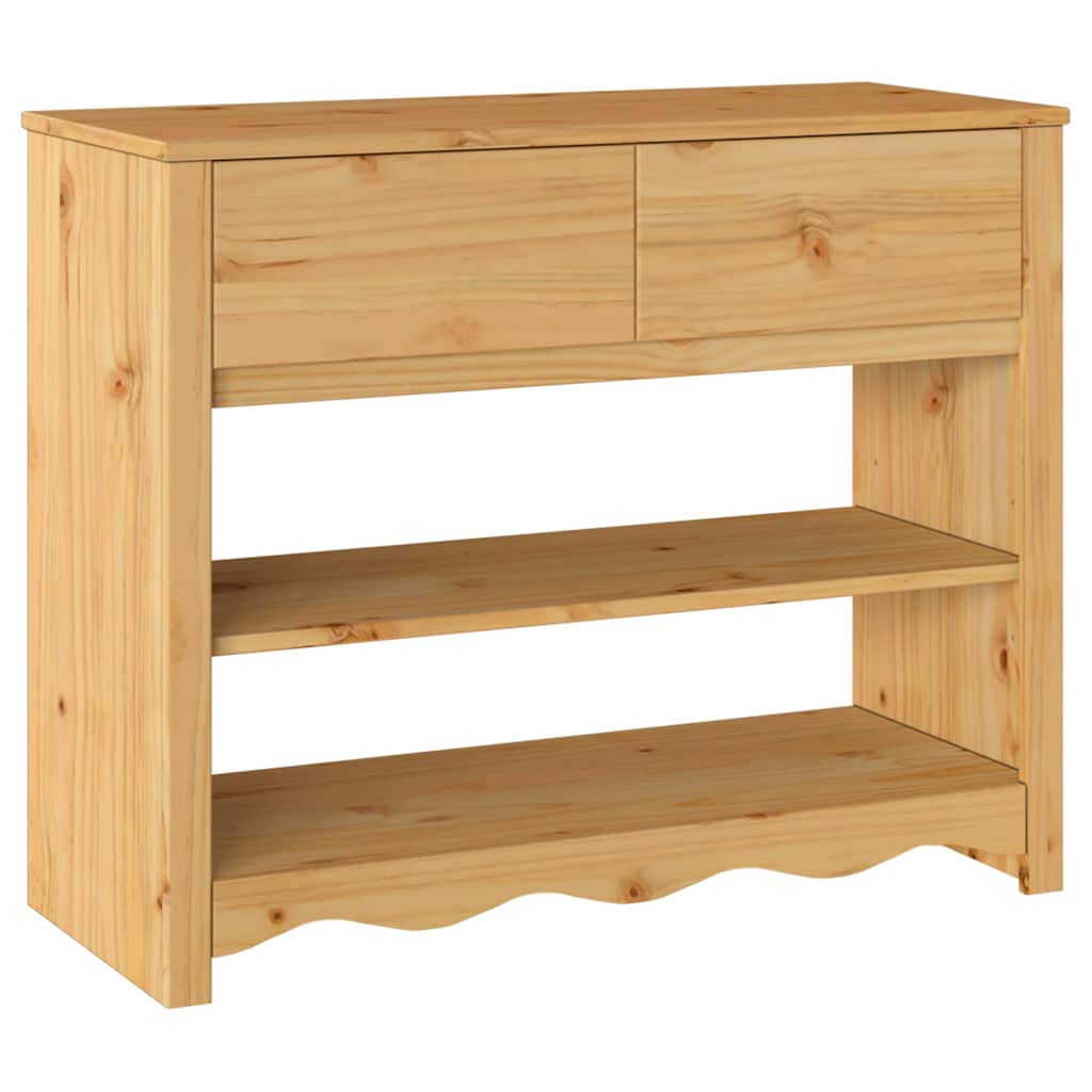 vidaXL Τραπέζι κονσόλας με συρτάρι Drammen Δρυς 89,5 x 37 x 73 εκ