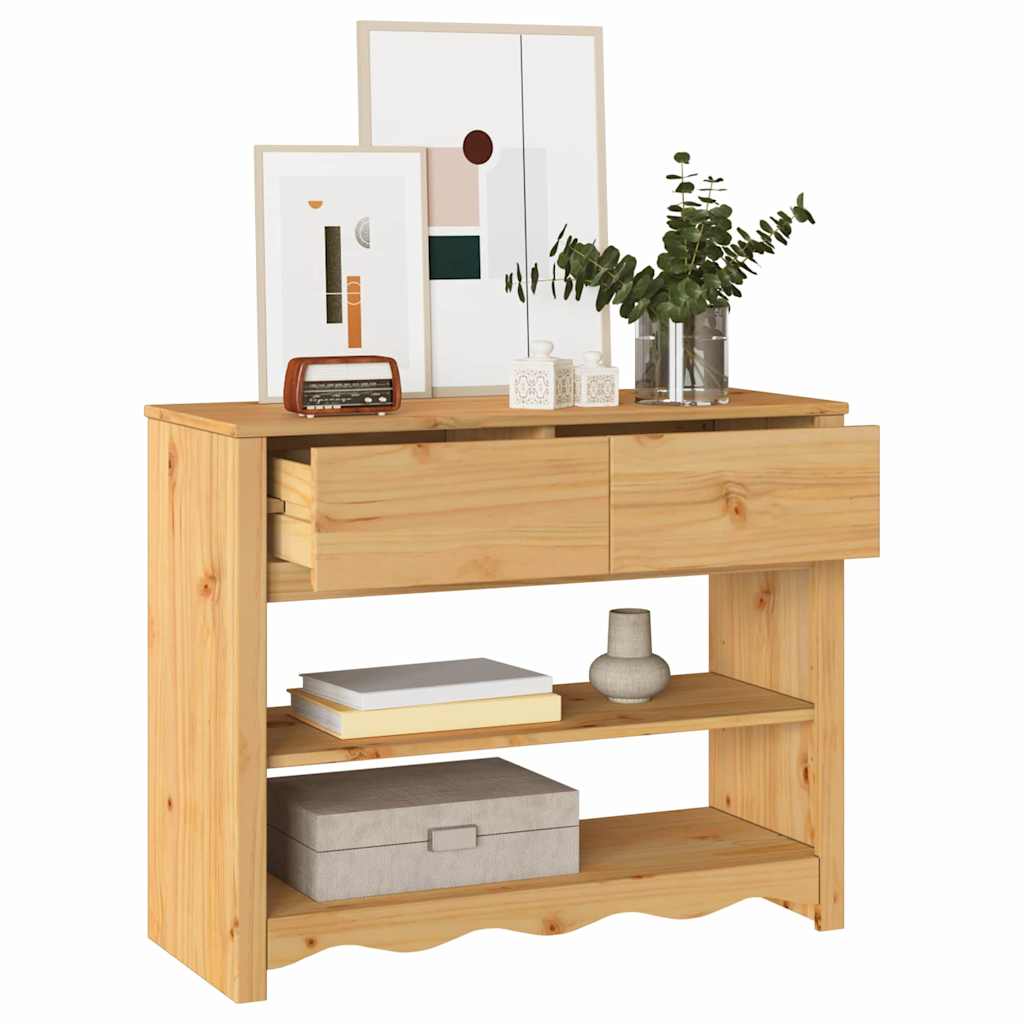vidaXL Τραπέζι κονσόλας με συρτάρι Drammen Δρυς 89,5 x 37 x 73 εκ