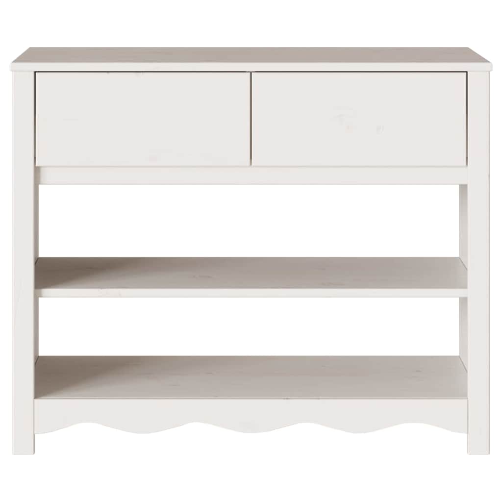 vidaXL Τραπέζι κονσόλας με συρτάρι Drammen Λευκό 89,5 x 37 x 73 εκ