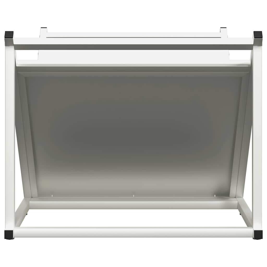 vidaXL Ράφι Καυσόξυλων Λευκό 70x43x34,5 εκ. Χάλυβας ψυχρής έλασης