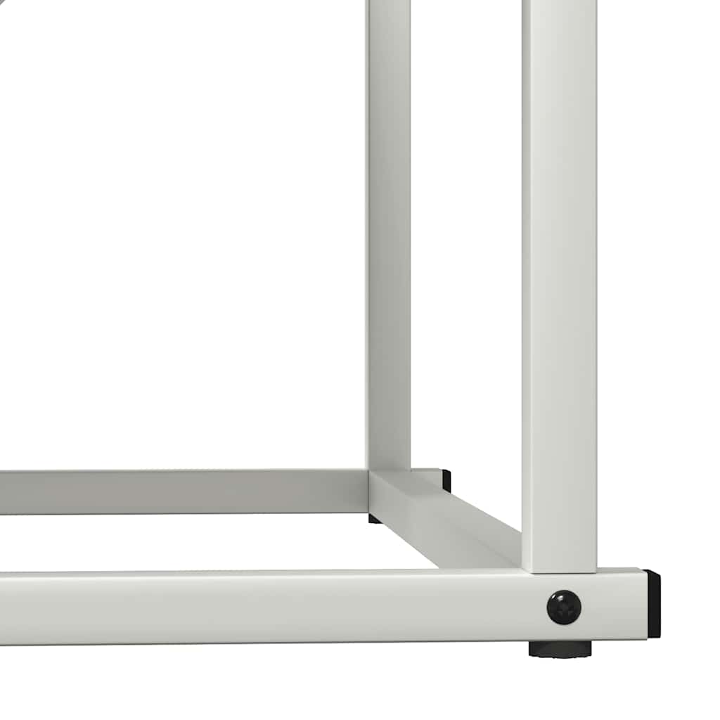 vidaXL Ράφι Καυσόξυλων Λευκό 70x43x34,5 εκ. Χάλυβας ψυχρής έλασης