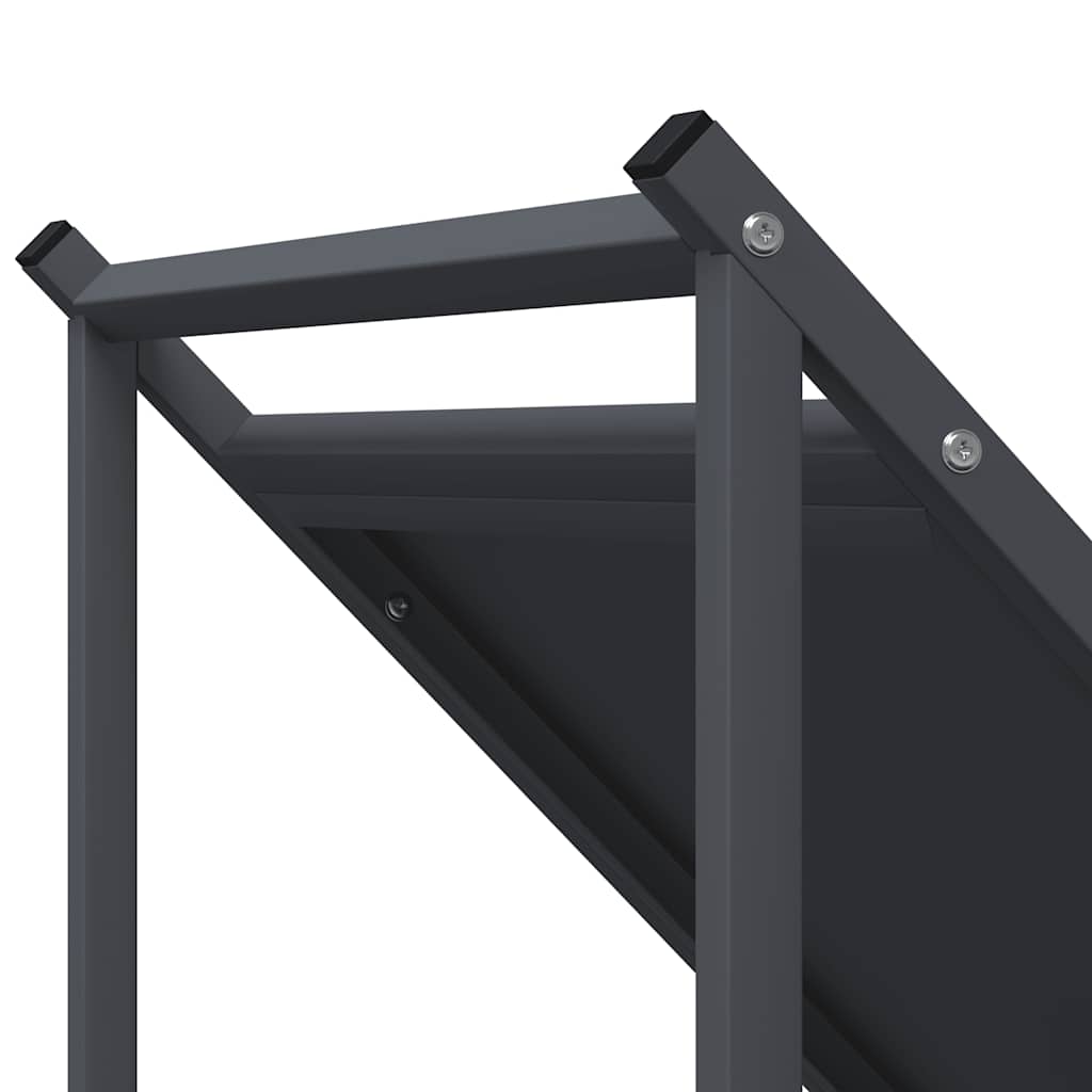 vidaXL Ράφι Καυσόξυλων Ανθρακί 70x43x34,5 εκ. Χάλυβας ψυχρής έλασης