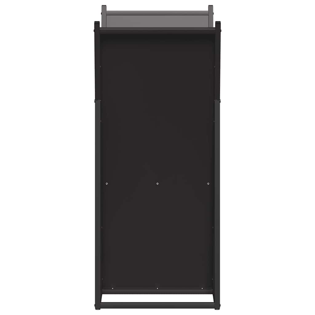 vidaXL Ράφι Καυσόξυλων Μαύρο 69,5x35x81 εκ. Χάλυβας ψυχρής έλασης