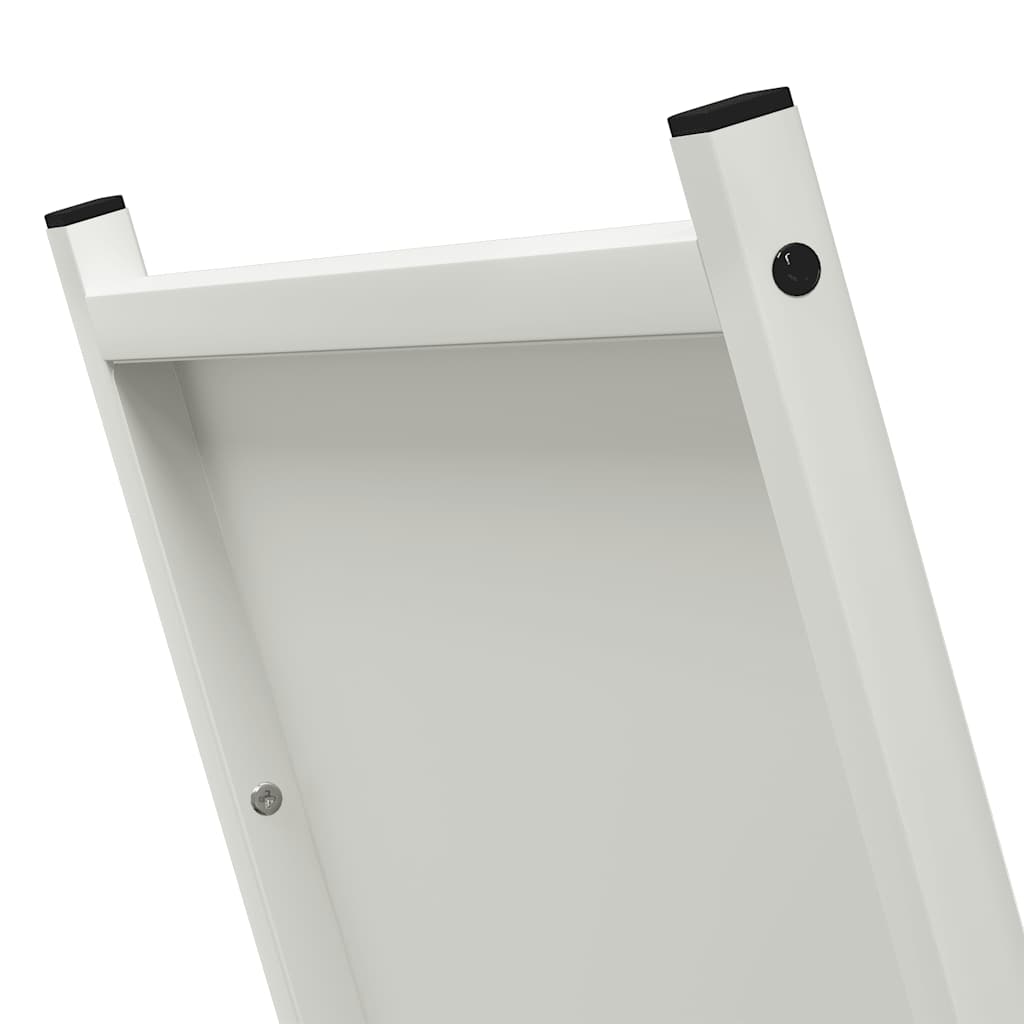 vidaXL Ράφι Καυσόξυλων Λευκό 69,5x35x81 εκ. Χάλυβας ψυχρής έλασης