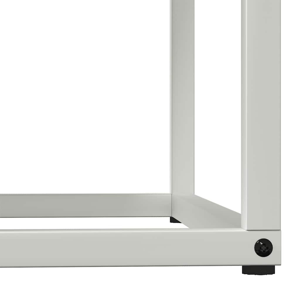 vidaXL Ράφι Καυσόξυλων Λευκό 69,5x35x81 εκ. Χάλυβας ψυχρής έλασης