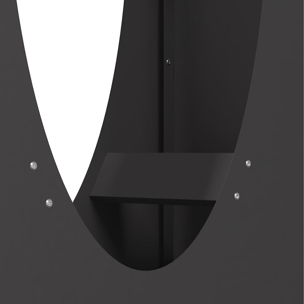 vidaXL Ράφι Καυσόξυλων Μαύρο 50x23x100 εκ. Χάλυβας ψυχρής έλασης