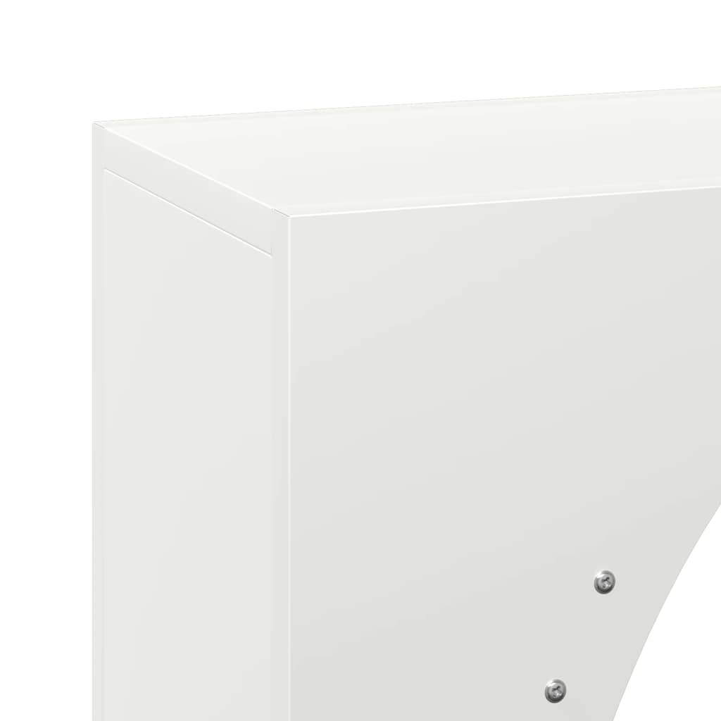 vidaXL Ράφι Καυσόξυλων Λευκό 50x23x100 εκ. Χάλυβας ψυχρής έλασης