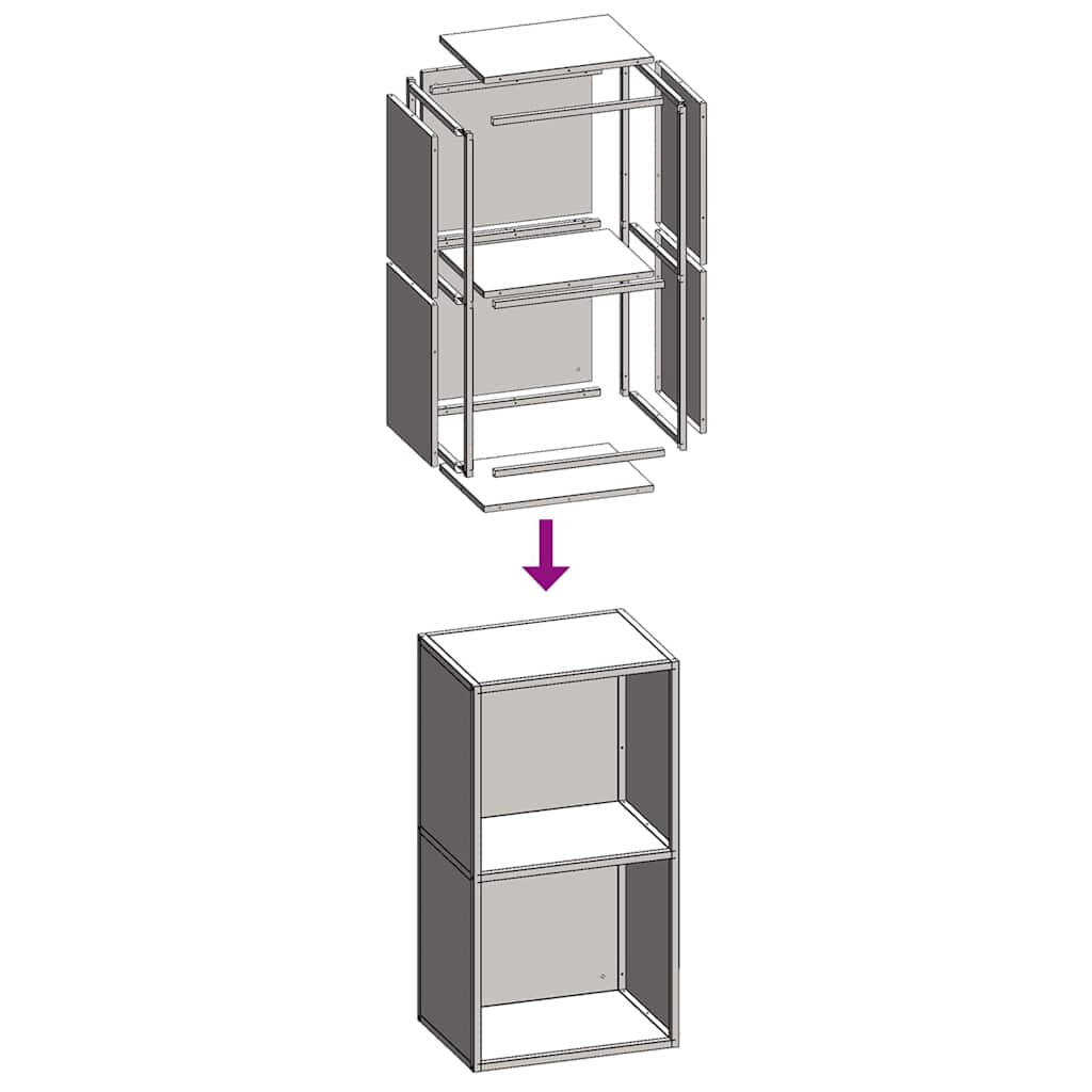 vidaXL Ράφι Καυσόξυλων Λευκό 40x30x75 εκ. Χάλυβας ψυχρής έλασης