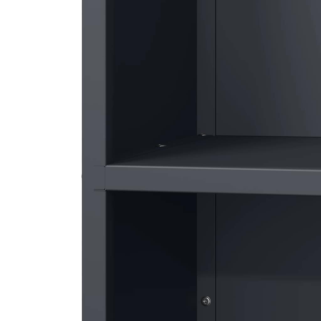 vidaXL Ράφι Καυσόξυλων Ανθρακί 40x30x75 εκ. Χάλυβας ψυχρής έλασης