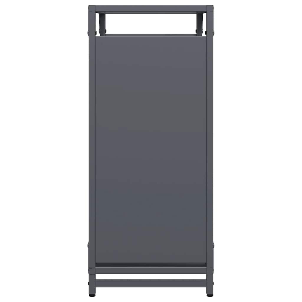 vidaXL Ράφι Καυσόξυλων Ανθρακί 60x28x65 εκ. Χάλυβας ψυχρής έλασης