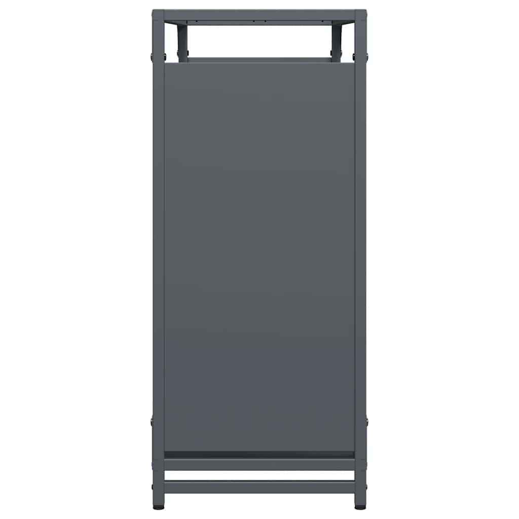 vidaXL Ράφι Καυσόξυλων Ανθρακί 90x28x65 εκ. Χάλυβας ψυχρής έλασης