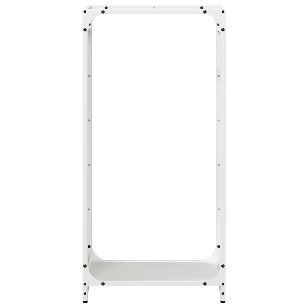 vidaXL Ράφι Καυσόξυλων Λευκό 44x28x90 εκ. Χάλυβας ψυχρής έλασης