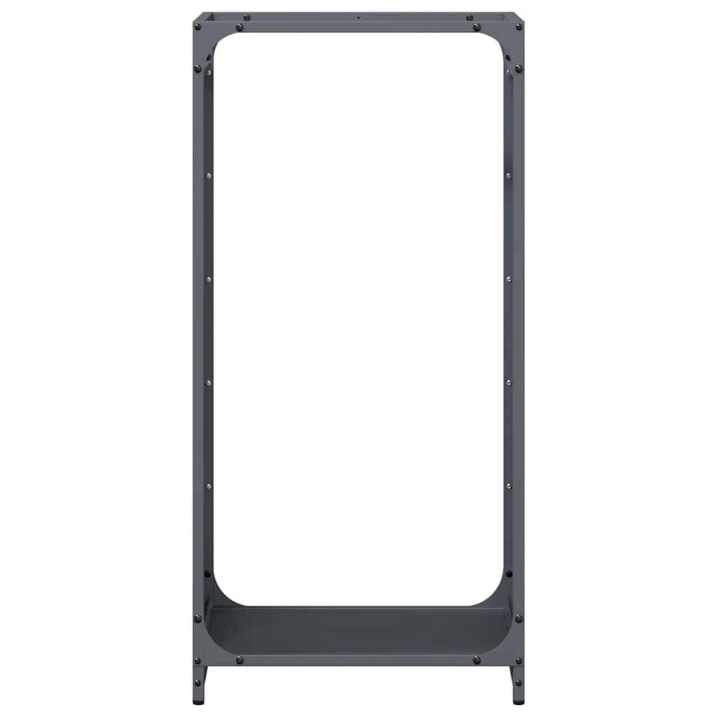 vidaXL Ράφι Καυσόξυλων Ανθρακί 44x28x90 εκ. Χάλυβας ψυχρής έλασης