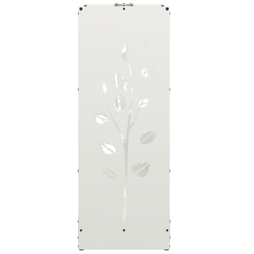 vidaXL Ράφι Καυσόξυλων Λευκό 40x30x80 εκ. Χάλυβας ψυχρής έλασης