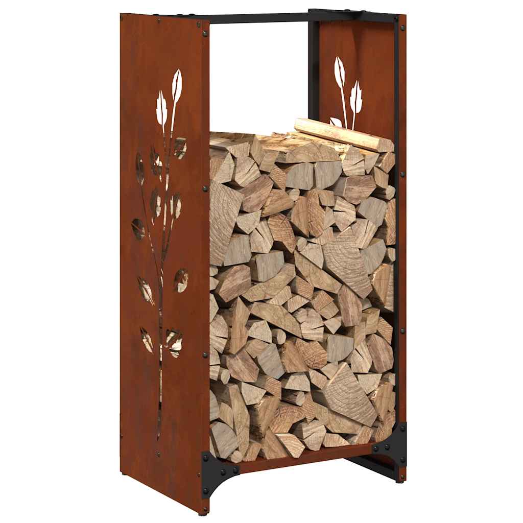 Ράφι για καυσόξυλα vidaXL 40x30x80 cm Ατσάλι σκληρυθέν στον αέρα