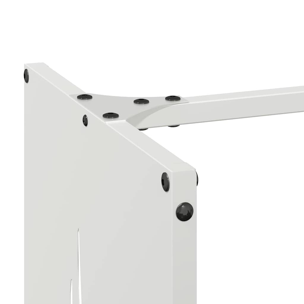 vidaXL Ράφι Καυσόξυλων Λευκό 40x30x80 εκ. Χάλυβας ψυχρής έλασης