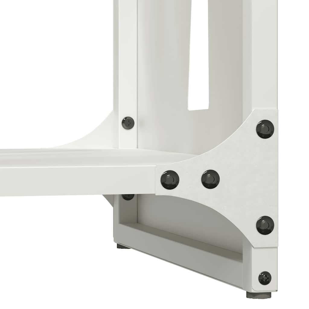 vidaXL Ράφι Καυσόξυλων Λευκό 40x30x80 εκ. Χάλυβας ψυχρής έλασης