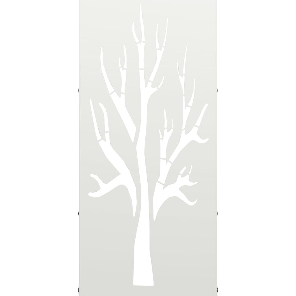 vidaXL Ράφι Καυσόξυλων Λευκό 40x30x80 εκ. Χάλυβας ψυχρής έλασης