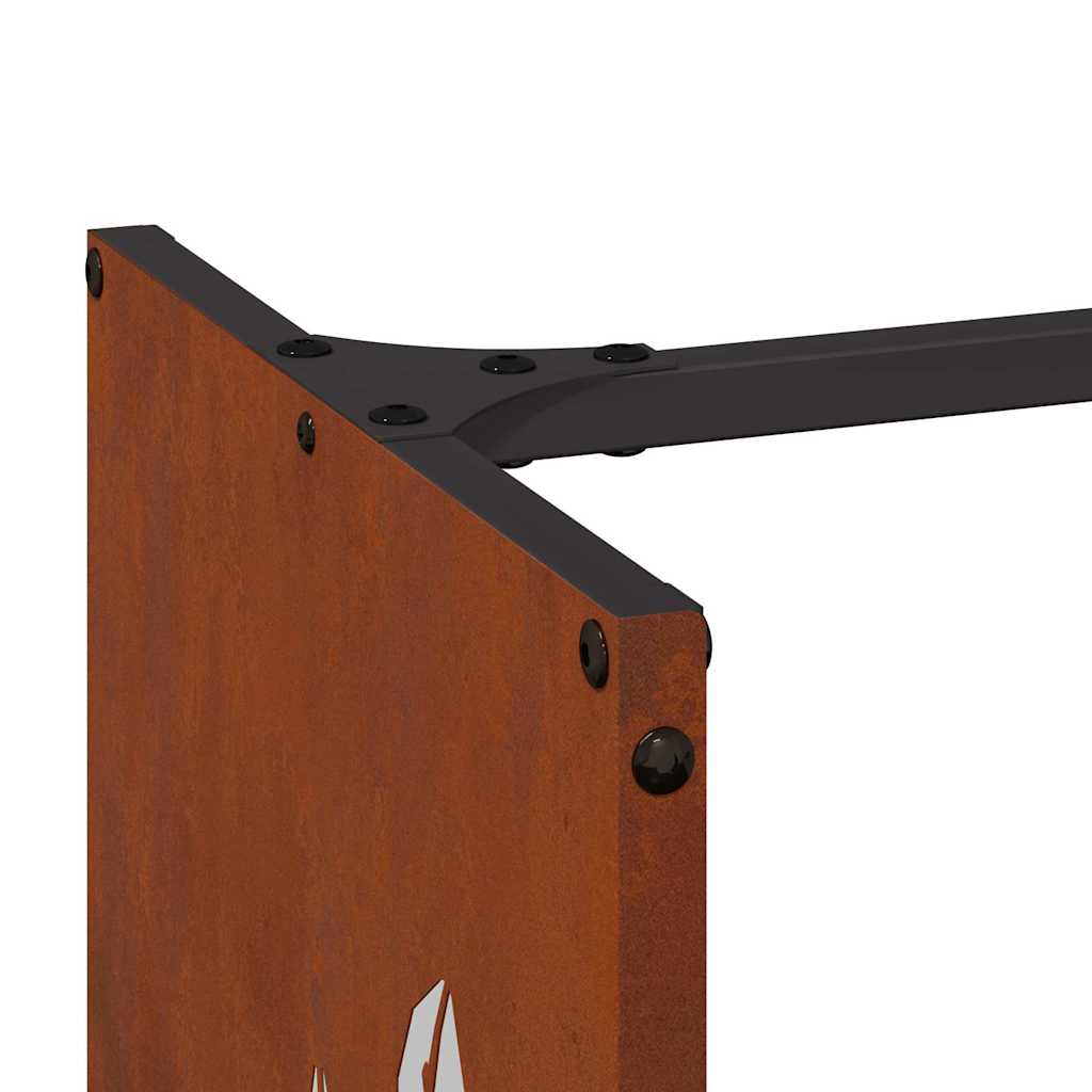 Ράφι για καυσόξυλα vidaXL 40x30x80 cm Ατσάλι σκληρυθέν στον αέρα