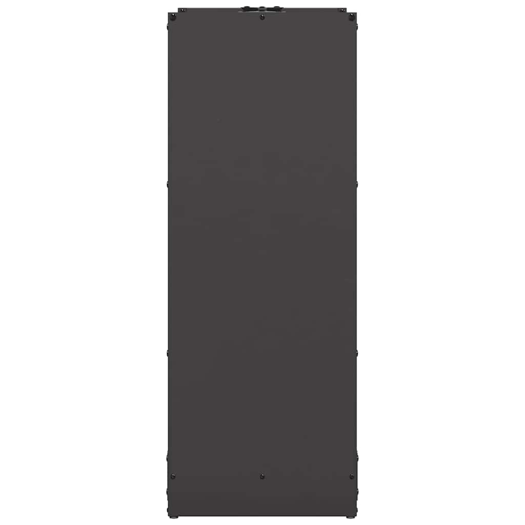 vidaXL Ράφι Καυσόξυλων Μαύρο 40x30x80 εκ. Χάλυβας ψυχρής έλασης