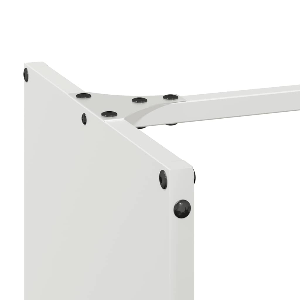 vidaXL Ράφι Καυσόξυλων Λευκό 40x30x80 εκ. Χάλυβας ψυχρής έλασης