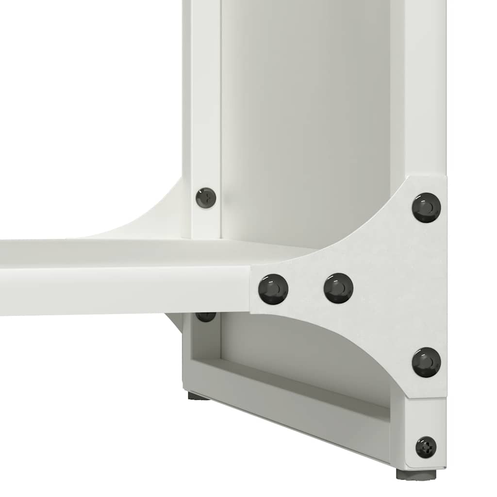 vidaXL Ράφι Καυσόξυλων Λευκό 40x30x80 εκ. Χάλυβας ψυχρής έλασης