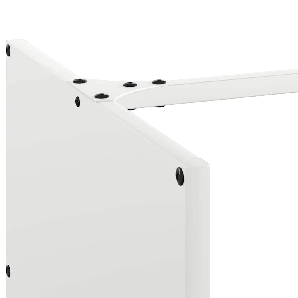 vidaXL Ράφι Καυσόξυλων Λευκό 40x40x40 εκ. Χάλυβας ψυχρής έλασης