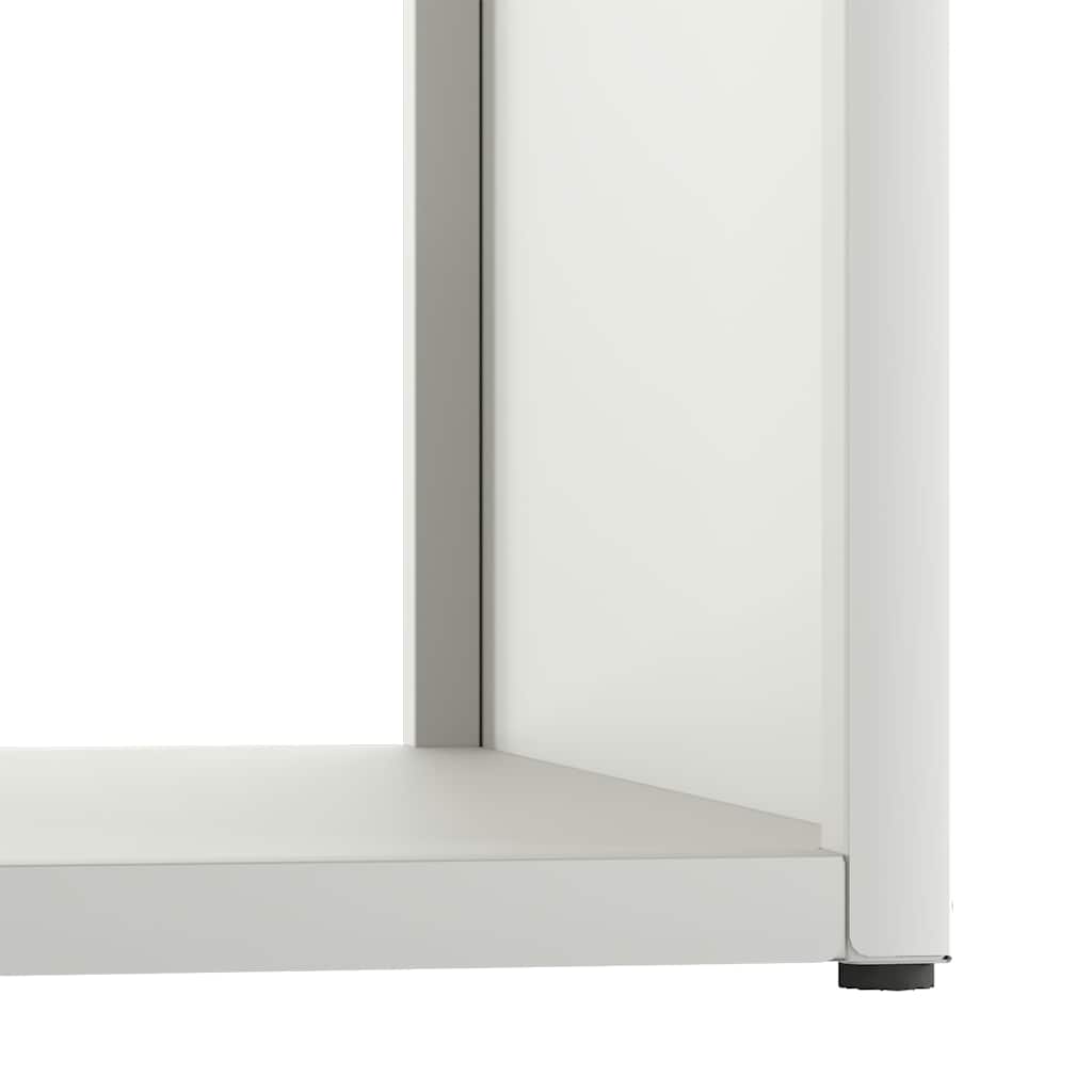 vidaXL Ράφι Καυσόξυλων Λευκό 40x40x40 εκ. Χάλυβας ψυχρής έλασης