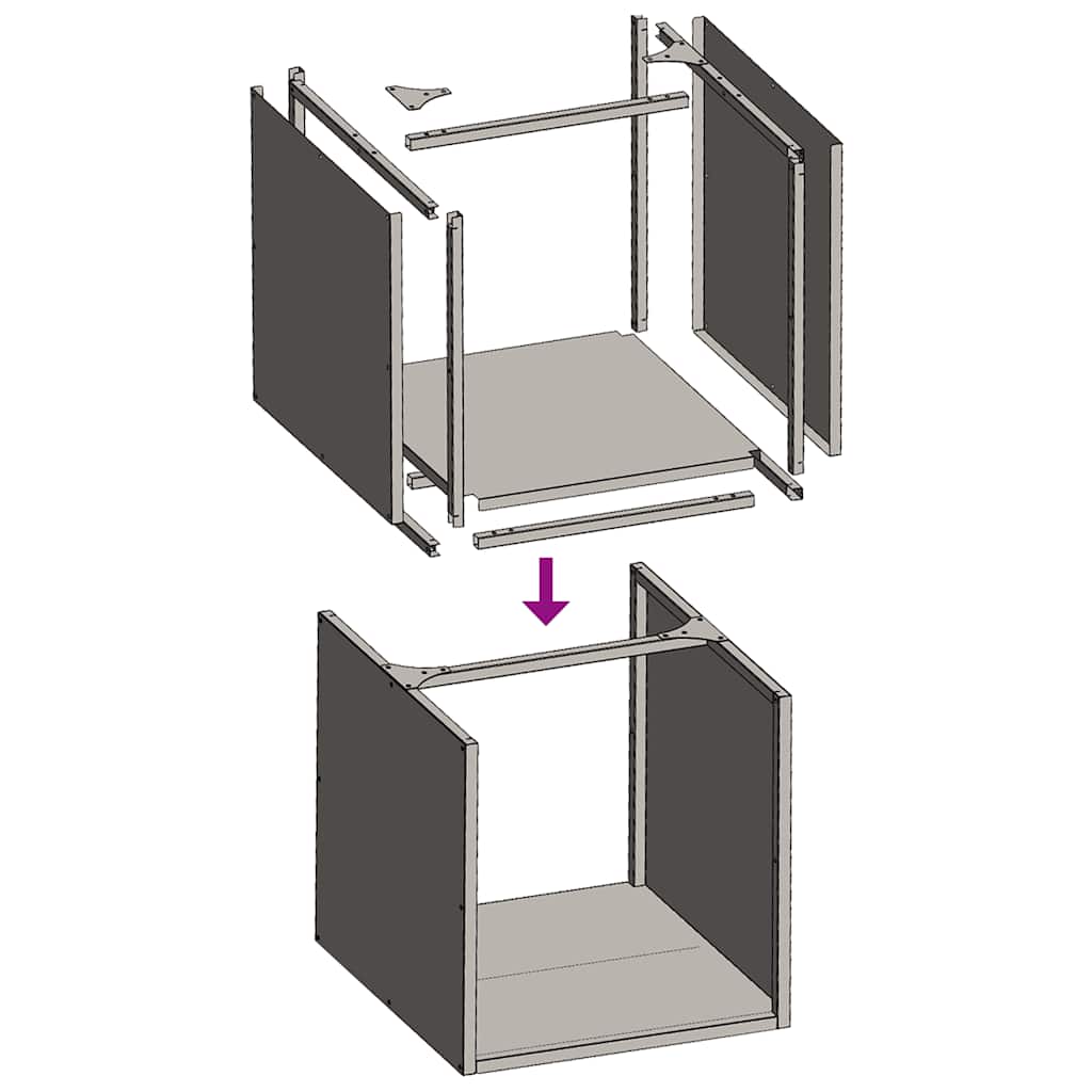 vidaXL Ράφι Καυσόξυλων Λευκό 40x40x40 εκ. Χάλυβας ψυχρής έλασης