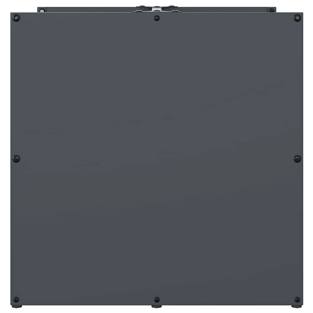 vidaXL Ράφι Καυσόξυλων Ανθρακί 40x40x40 εκ. Χάλυβας ψυχρής έλασης