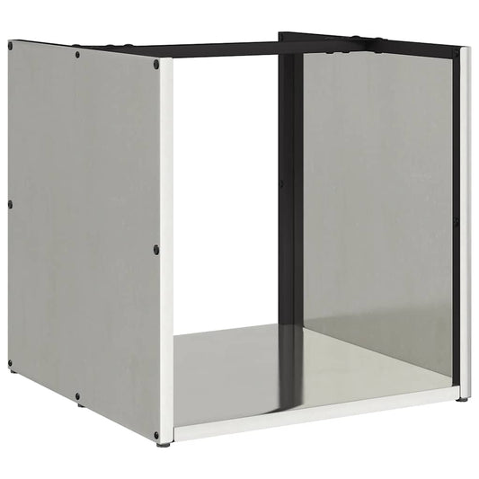 vidaXL Ραφιέρα Καυσόξυλων 40x40x40 εκ. από Ανοξείδωτο ατσάλι